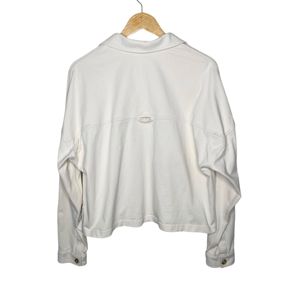 Vuori Mackenzie Cropped Button Shirt Jacket Shacket Natural Large - Picture 9 of 16